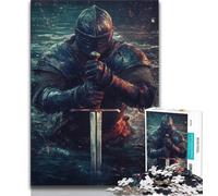 Mighty Medieval Knight Puzzles 1000 Pieces for Teenagers,Help The Brain Exercise Addictive Toys to Cultivate Patience Parent-child Interaction (75x50cm)