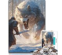 Mighty Medieval Knight Puzzles for Teenagers Teens 1000pc Puzzle,Challenging Family Activity Games DIY Toy for Home Wall Decor Gifts 38x26cm