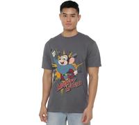 Mighty Mouse Break Through Unisex T Shirt, Charcoal, XX-Large