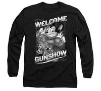 Mighty Mouse Mighty Gunshow Mens Long Sleeve T Shirt, Black, Medium