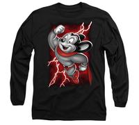 Mighty Mouse Mighty Storm Mens Long Sleeve T Shirt, Black, X-Large