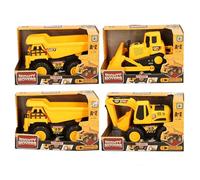 Mighty Movers Construction Truck with Realistic Sound, Yellow City Work Vehicle, 4 Assorted