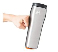 Mighty Mug | The Untippable Mug | Grips When Hit, Lifts for Sips | Insulated Stainless Steel Tumbler | Cupholder Friendly | Gifts for Women Men All | Leakproof | 6 Hours Hot / 24 Cold | 16oz | Silver