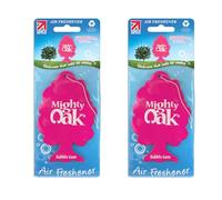 Mighty Oak Air Freshener - Bubblegum Fragrance - Long Lasting Hanging Car Deodoriser - Odour Eliminator Air Freshener - Auto Accessories - UK Made Car Scent Freshener - 2 Pack