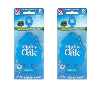 Mighty Oak Air Freshener - New Car Fragrance - Long Lasting Hanging Car Deodoriser - Odour Eliminator Air Freshener - Auto Accessories - UK Made Car Scent Freshener - 2 Pack