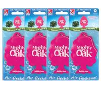 Mighty Oak Bubblegum Car Air Freshener - 4 Pack - Long Lasting Hanging Car Deodoriser - Odour Eliminator - UK Made Car Scent Freshener - Auto Accessories