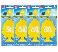 Mighty Oak Vanilla Car Air Freshener - 4 Pack - Long Lasting Hanging Car Deodoriser - Odour Eliminator - UK Made Car Scent Freshener - Auto Accessories