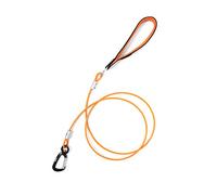 Mighty Paw Chew Proof Dog Lead | 1.8m / 6ft Metal Cable Leash, Non Chewable Braided Steel Cord with Padded Handle. Bite Resistant, Great for Small, Medium and Large Pets, and Teething Puppies (Orange)