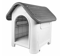 MIGHTY PRODUCTS Mighty Plastic Pet Cat Kennel For Indoor And Outdoor - Grey