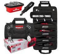 Mighty Red Ant Tool Roll Organizer - Versatile Roll Up Tool Bag with Magnetic Tray Accessory, Ideal for Workshop, Car, Motorcycle - Durable Tool Roll Pouch for Professionals