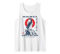 Mighty Shepherd Jesus Psalm 46:1 Christian Japanese Art Tank Top