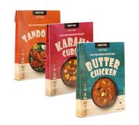 Mighty Spice Curry Paste Pack (3 x 80g) - Butter Chicken, Karahi & Tandoori, Curry Sauce Kit with Indian spices, Quick Easy 10-Minute Authentic Meal at Home, Vegan Gluten Free