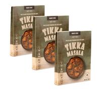 Mighty Spice Tikka Masala Curry Paste 80g x 3 - Curry Sauce Kit with Indian spices, Quick Easy 10-Minute Recipe at Home, Authentic Indian Curry, Vegan Gluten Free, No Added Preservatives/Colouring