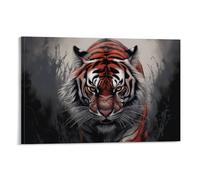 Mighty Tiger Animal Poster Poster Vintage Art, Wall Canvas, Decoration Aesthetic, Living Room, Kids Room Dormitory, Cafe, Bathroom, Suitable for Bedroom, Gym, Cool Classic 16x24inch(40x60cm) Frame-sty