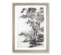 Mighty Tree by LAN Ying Framed Print | A2 Oak Framed Wall Art | Ready to Hang | Modern Floral Picture | Living Room Bedroom Lounge Office
