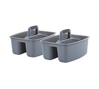 Mighty Tuff United Solutions Rough and Rugged All-Purpose Cleaning Caddy, Grey/Black 2 Count