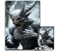 Mighty Ugly Demon Puzzles 1000 Pieces for Adults Impossible Jigsaw Puzzles for Adults Brain Teaser Home Decor Perfect 1000 PCS(38x26cm)