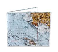 mighty wallet LA Ocean Tyvek Wallet | Paper Wallet | minimalist wallet, Blue, White, Orange, 3.25 h x 8 w