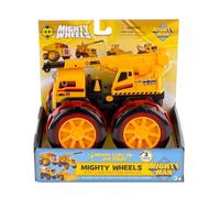 Mighty Wheels Construction Crane Truck Toy, Light-Up Wheels, 7 Inch, Battery-Powered, Ages 3+, Yellow (Mighty Glow Trucks - Crane)
