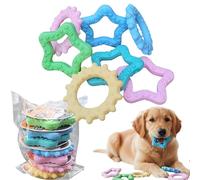 Mighty2Save Puppy Teething Chew Toys for Small & Medium Dogs - 7 pack Natural Rubber Dog Chew Toy, Durable Teeth Cleaning & Gum Soothing Toy, Interactive Puppy Training and Dental Care Toy