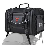 MIGHTYDUTY Motorcycle Tail Bag Expandable 45L~60L Large Capacity Motorbike Bag Waterproof Multifunctional Rear Seat Motorcycle Bag for Riding Travel M Red