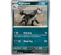 Mightyena 106/162 Common Reverse Holo Pokemon Card (SV Temporal Forces) + 1x TitanCards® Toploader
