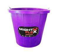 Mightyflex Calf Bucket 10 Litre - Strong, Spacious & Multi-Use - Easy-Grip Handle - For Feeding, Mixing, Cleaning, Gardening - Farm, Stable, Home - Red, Blue, Pink, Green, Purple_Purple
