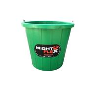 Mightyflex Calf Bucket 10 Litre - Strong, Spacious & Multi-Use - Easy-Grip Handle - For Feeding, Mixing, Cleaning, Gardening - Farm, Stable, Home - Red, Blue, Pink, Green, Purple_Green