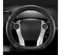 MightyFox Customized for Toyota Prius Microfiber Leather Steering Wheel Cover for Prius C Aqua 2010 2011 2012 2013 2014 2015 2016 2017 2018 2019 Black Car Special Design YR01B