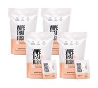 MightyGood. Wipe That Tush On-The-Go Flushable Net Wipes - 4 Pack, 120 Wipes - Individually Wrapped Extra Large Wipes with Aloe - Hypoallergenic & Unscented - Septic and Sewer Safe
