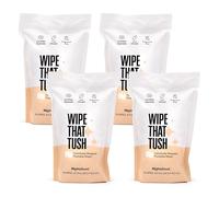 MightyGoodWipe That Tush On-The-Go Flushable Net - 4 Pack, 120 Extra Large Aloe Wipes - Hypoallergenic & Unscented - Septic and Sewer Safe
