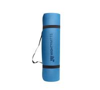 MightyMitts 8mm TPE Yoga Mat - Extra Thick Non-Slip, Eco-Friendly & Durable | High Density Fitness Mat with Free Carry Strap & Bag | Ideal for Pilates, Home Workout, Gym, Men & Women (Blue)