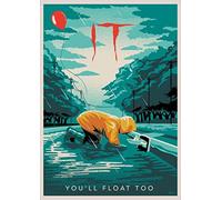 MIGHTYPRINT IT - You'll Float Too Vintage Art - Durable 17" x 24" Wall Art - NOT Made of Paper - Officially Licensed Collectible