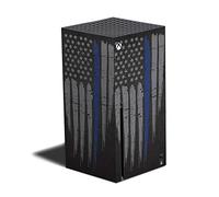 MightySkins Skin Compatible with Xbox Series X - Thin Blue Line | Protective, Durable, and Unique Vinyl Decal wrap Cover | Easy to Apply and Change Styles | Made in The USA (MIXBSERX-Thin Blue Line)