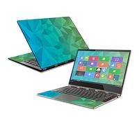 MightySkins Skin For Lenovo Yoga 920-13IKB - Blue Green Polygon | Protective, Durable, and Unique Vinyl Decal wrap cover | Easy To Apply, Remove, and Change Styles | Made in the USA