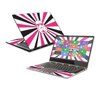 MightySkins Skin For Lenovo Yoga 920-13IKB - Pink Star Rays | Protective, Durable, and Unique Vinyl Decal wrap cover | Easy To Apply, Remove, and Change Styles | Made in the USA