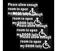 MIGIAN 4X Please Allow Enough Room To Open My DOOR Fully Disabled Car Window Sticker Truck Vehicle Sign White 10cmx5cm