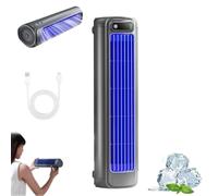 Migilife Cooling Ace, Glosrity Cooling Ace Portable Air Conditioner, Desktop Portable Tower Fan Air Conditioner, 3 Speed Control Rapid Cooling,Bladeless 3D Circulation Air Supply (upgrade-gray)