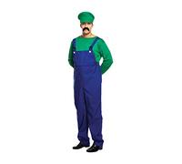 Migimi Mens Super Plumber Bros Costume Green