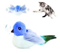 Migipaws cat toy, interactive cat toy, flapping and chirpping like a bird, plush toy with catnip, rechargeable self-entertaining toy for kittens