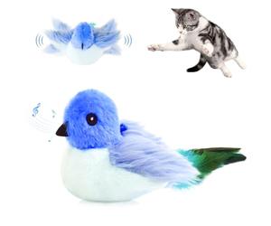 Migipaws cat toy, interactive cat toy, flapping and chirpping like a bird, plush toy with catnip, rechargeable self-entertaining toy for kittens