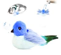 Migipaws Cat Toys,Interactive Lifelike Flapping Bird with Catnip, Hanging by Clamp on Table Edge, Automatic Chirping Kitten Toys for Indoor Cats Self Play, Rechargeable