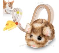 Migipaws Interactive Cat Toy,360° Rolling & Spin Migimouse with Wiggling Tail for Indoor Cats,Smart Motion Sensor, Realistic Squeak, Rechargeable Plush Kitten Toy