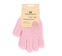 Migliore Wear Exfoliating Gloves, 3 Textures Shower Scrub Gloves for Spa, Massage (1 Pair Moderate Rosa)