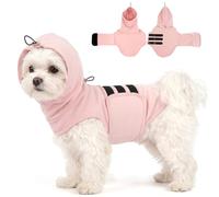 MIGOHI Adjustable Dog Anxiety Vests for Small Dogs, Dog Calming Shirt with Gentle,Constant Pressure for Fireworks,Noise,Comfort Vests for Anxiety, Ear Wrap,New Places,Social Stress, XS,Pink