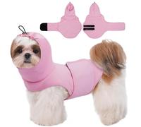 MIGOHI Calming Vest for Dogs Anxiety, Separation Anxiety Relief for Medium Breeds, Calming Head and Ear Wraps for Dogs, Dog Anxious Relief Shirt for Males and Females, Loud Music, M,Pink