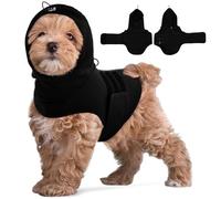 MIGOHI Calming Vest for Dogs Anxiety, Separation Anxiety Relief for Medium Breeds, Calming Head and Ear Wraps, Dog Anxious Relief Shirt for Male and Female, Loud Music, M,Black