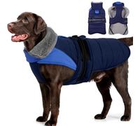 MIGOHI Comfortable Dog Winter Jacket Windproof Warm Stand Collar Large Dog Jacket with Reflective Strips Dog Snow Jacket for Large Dogs Golden Labrador