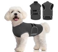 MIGOHI Dog Anxiety Relief Coat,Comfort Anxiety Vest for Dogs,Adjustable Dog Anxiety Calming Wrap for Fireworks,Thunderstorm,Travel,Separation,Anxiety Jacket for Small Dogs,S,Gray
