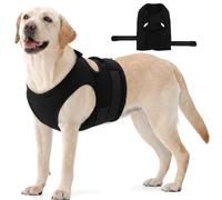 MIGOHI Dog Anxiety Vest Calming Shirt, Separation & Thunderstorm Anxiety Relief Jacket - Dog Soft Pressure Wrap for Fireworks, Grooming, Vet Visits - Breathable Calming Coat for Large Dogs, Black XL